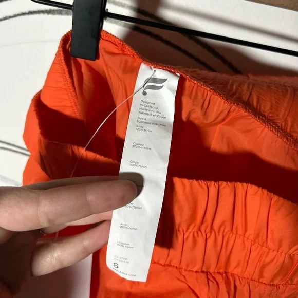 NEW Fabletics Orange Ultra High-Rise Piped Short, Small, Pockets+Wide Waist Band - Picture 9 of 10